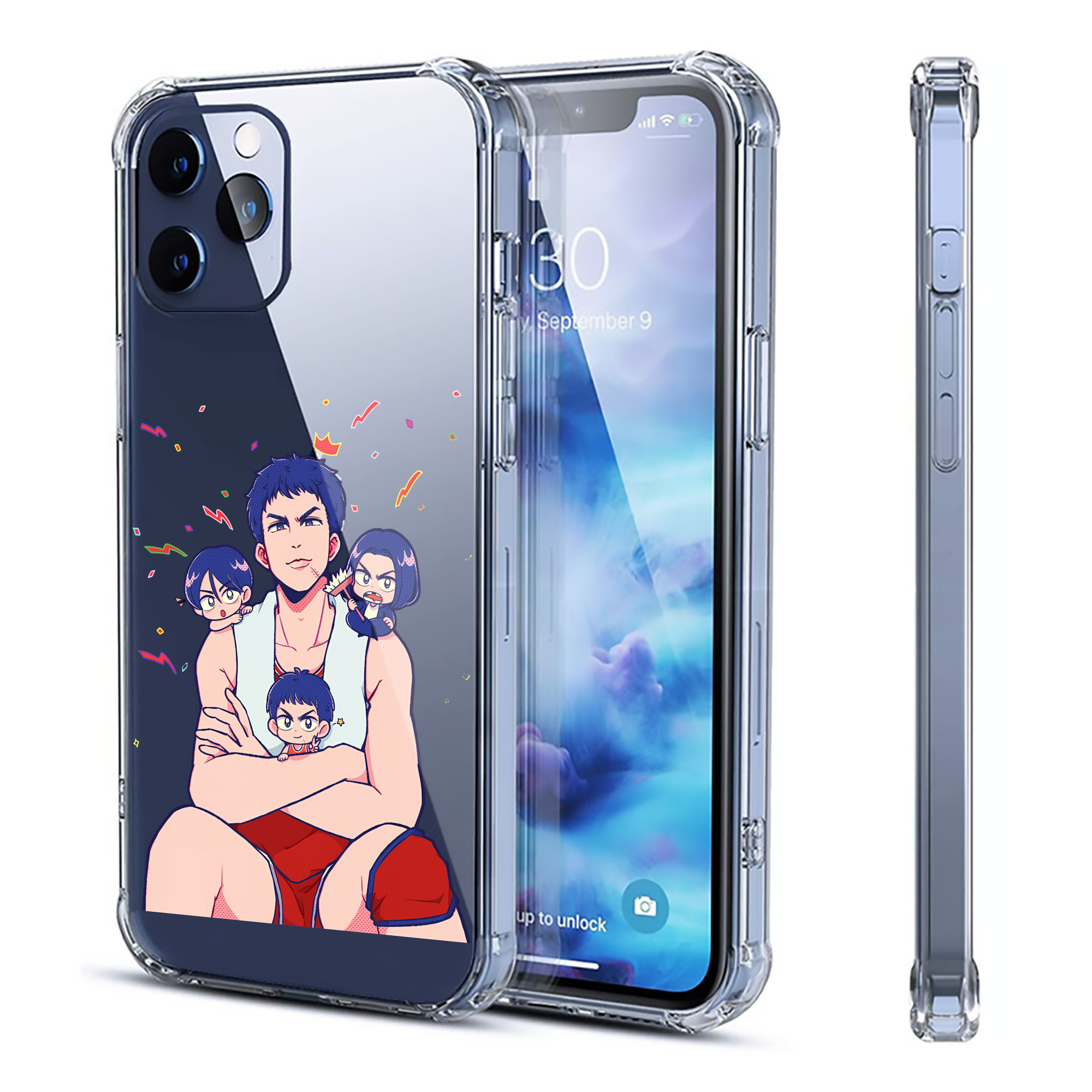 （画像用） SLAM DUNK／スラムダンク 【iPhone 12シリーズ対応】透明スマホケース（クリアソフトケース）